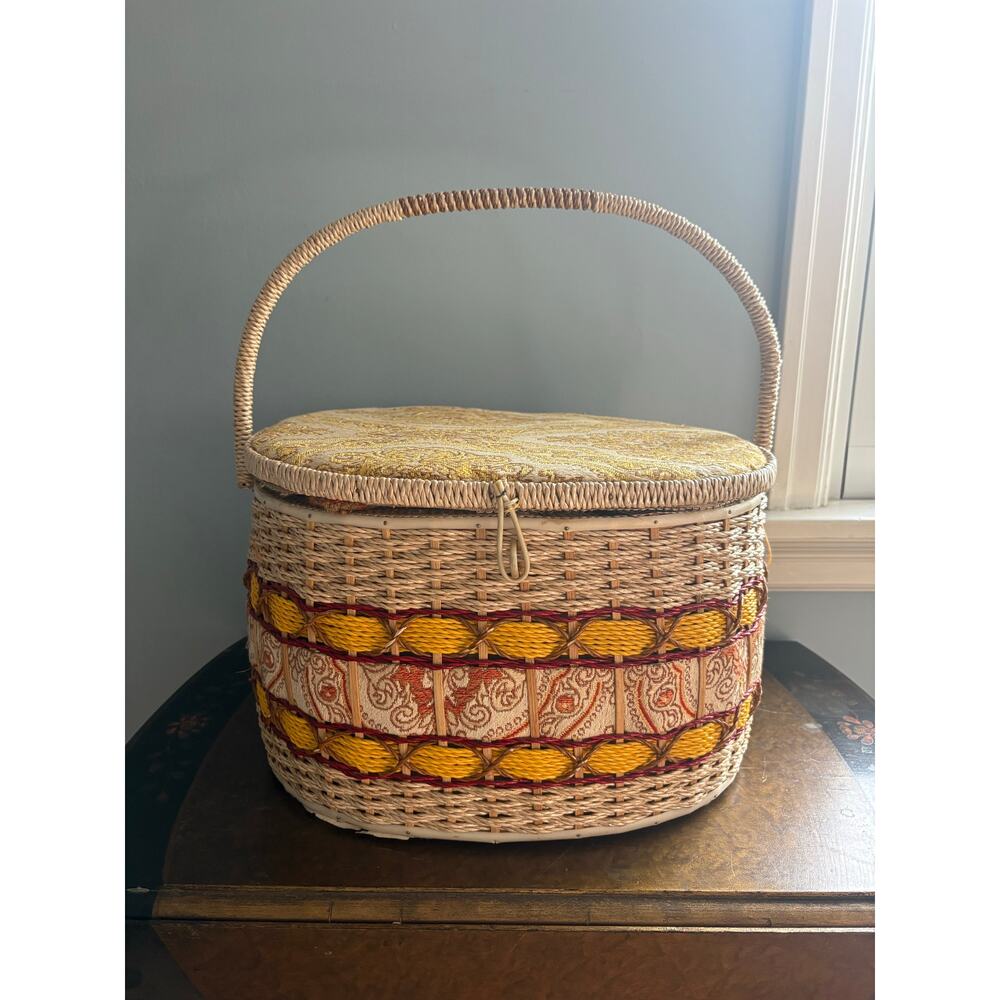 Antique sewing basket